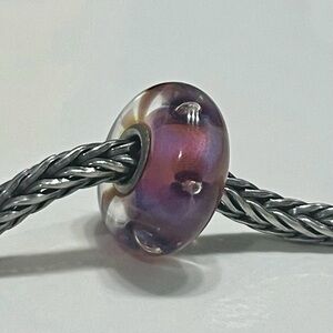 Authentic Trollbeads Unique Purple Bubbles Bead